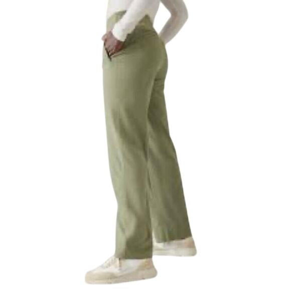 Athleta Brooklyn Heights High Rise Wide Leg Trouser Pant Pockets Stretch Comfy - Picture 5 of 9